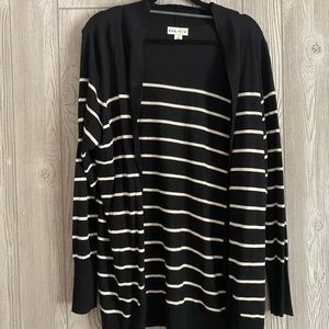Black and White Striped Cardigan Ava & Viv